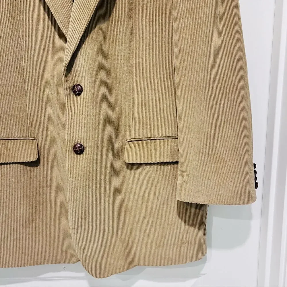 Lauren Ralph Lauren Men’s 100% Cotton Corduroy Blazer/Sports Coat Sz. 46L Camel